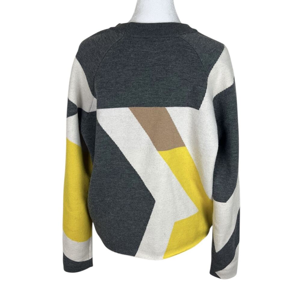 Rag & Bone Wool Blend Geometric Colorblock Abstract Sweater Modern Knit Sz Small - Picture 4 of 7
